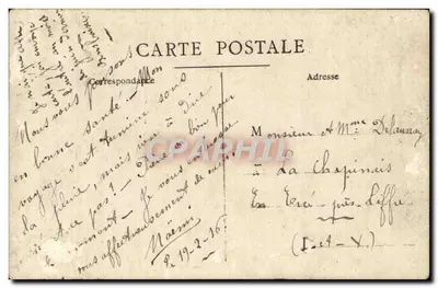 Groep soldaten — Frankrijk, gedateerd rond 1916 — uitgever niet zichtbaar — Achterkant