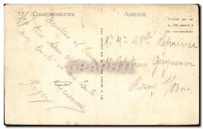 Le Tréport — Widok z skał przy niskiej mierze — LL — Rewers