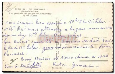 Le Tréport — Ogólny widok plaż i Mers — La Cigogne — Rewers