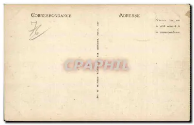 Le Tréport - Le Calvaire — wydawca LL, numer seryjny 13 — Rewers