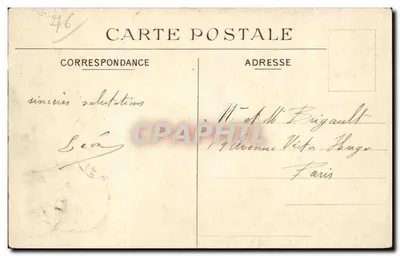 Le Tréport — Widok w kierunku wile Pierron i Kościoła — GAB — Rewers