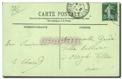 Le Tréport — O Porto — Partida do Barco de Passeio — LL. — N° 112 — Verso