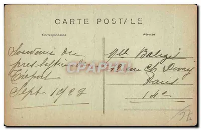 Korespondencja — Wrzesień 1928 — Karta pocztowa — Rewers