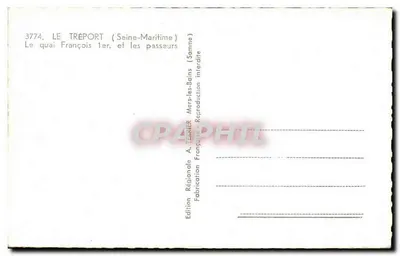 Le Tréport (Seine-Maritime) — Widok na nabrzeże François Ier i łodziarzy — Wydawnictwo Regionalne A. TERRIER — Rewers