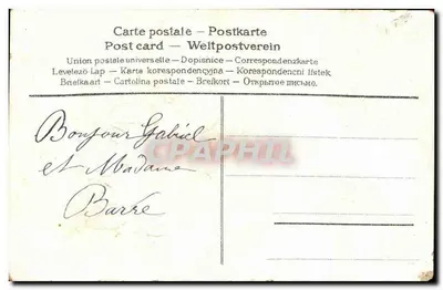 Envio de um Coração Amigo — Carta postal ilustrada com pombas e flores — editor não visível — Verso