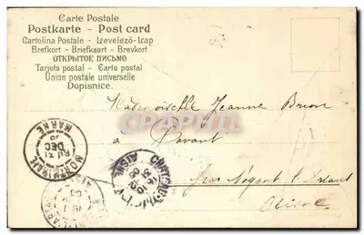 Ano Novo — Carta postal decorada com flores — Editor Caffine, n° 091 — Verso
