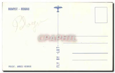 Budapeszt — Belgrad — Linie Lotnicze Polonais — LOT — Rewers