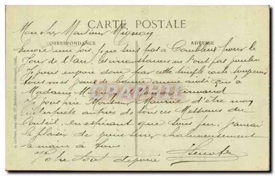Avanço sérvio no Kaimatchalam — Macedônia 1916 — editor K. Le Dayer — Verso