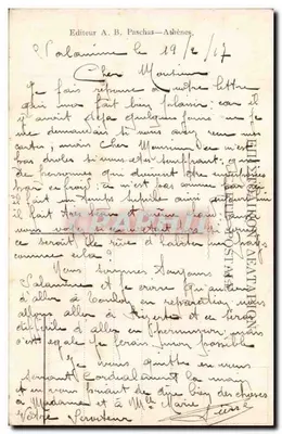Passagem do Canal de Corinto — Editor A. B. Paschas — n° 905 — Verso