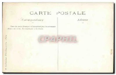 Groep soldaten — binnenkant van een vesting — R. Guillemon, Basse-Phyca en Cie - Parijs — Achterkant