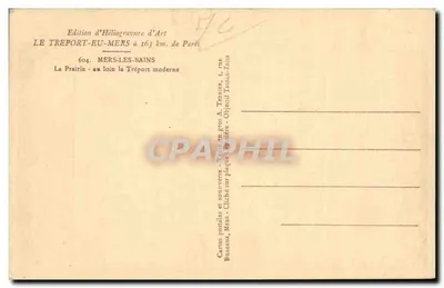 Mers-les-Bains — La Prairie — w oddali nowoczesny Tréport — A. Aterrier — Rewers