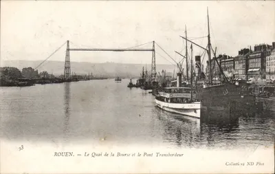 Rouen — O Quai da Bolsa e o Ponte Transbordeur — Collections ND Phot