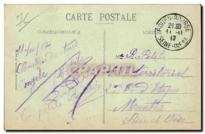 Rouen — Plac Hôtel-de-Ville i Rue Thiers — C. V. 330 — Rewers