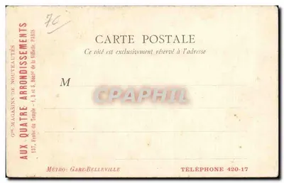 Rouen — Porta Guillaume-Lion — B. F. Paris — Verso