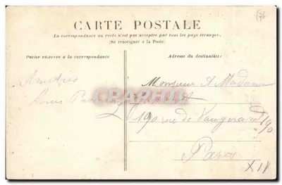 Rouen - Statua di Napoleone — editore E.D., n° serie 203 — Verso