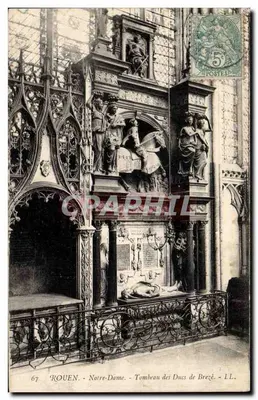 Rouen - Notre-Dame - Túmulo dos Ducs da Bretanha - L.L.
