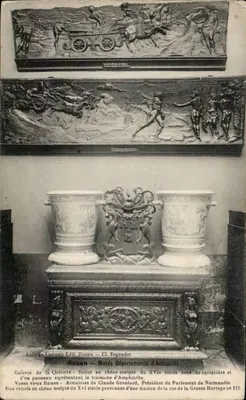 Galeria da Quérérie — Museu Departamental de Antiguidades de Rouen — Bas-reliefs e vasos antigos