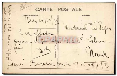 ROUEN — Panorama e vista da Seine, tirado da Côte Sainte-Catherine — Editor não identificado, n° 23 — Verso