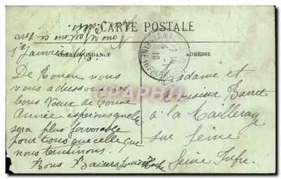 Rouen — Rue Guillaume-le-Conquérant e a Torre da Horloge — Editor não identificado, n° 298 — Verso