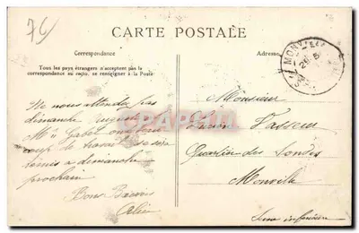 Rouen — Widok na Cavée Saint-Gervais — Stara pocztówka n°2326 — Rewers