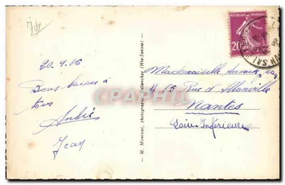 Sallanches (Hte-Savoie) — ogólny widok i Mont-Blanc — Les Alpes Pittorésques, nr 102 — Rewers