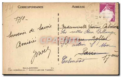 Sallanches — Widok ogólny — Aiguilles de Varens — LL — Rewers
