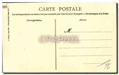 Igreja de São Vicente em Rouen — desenho a pena — A. Goulon — Verso