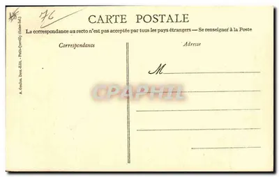 Rouen - Rue Saint-Romain — desenho a pena por A. Goulon — Verso