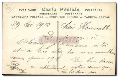 Jeanne d'Arc spalona w Rouen w 1431 — przez J.-E. Lenepoeu — ND. Phot. n°69 — Rewers