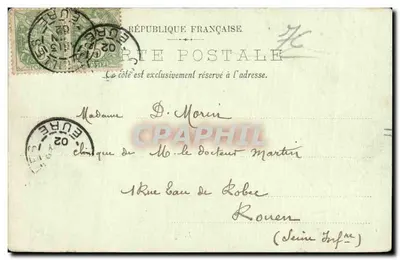 Rouen — Fontaine de la Croix de Pierre — LL. nr 20 — Rewers