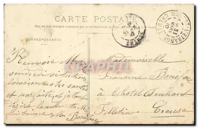 Lorette - Rue Côte-Granger — fotografia ulicy z tramwajem — Ahemond, fot., St-Etienne — Rewers