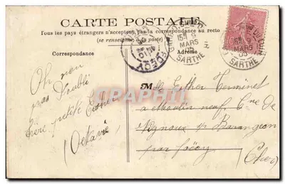 Castelo-du-Loir — Avenida de Tours — Hotel de l'Univers, Fêteuade e Brancheur — Verso