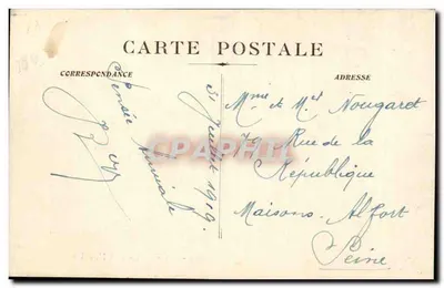 Marseille - Rue Noailles — vista animada com trêmio e loja Zouard-Fabrique — editor não identificado, n° 69 — Verso