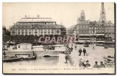 Rouen — O Ponte Boieldieu e o Teatro — LL