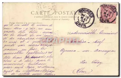 Bourges — Dzielnica Auger, 95ᵉ d'Infanterie — B. E. PARIS — Rewers