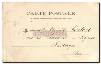 Bourges — Rue Mirbeau — Éditeur Lepassel & Chateaudun — Verso