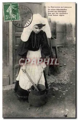 Mulher em traje tradicional — Castanhas do Limousin — Editor não visível, n° 28