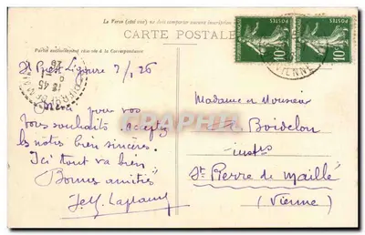 Sonrisa joven — bajo un viejo sombrero — Maison Mourou, Courteau, sucesor — Reverso
