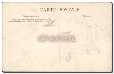 Jovem mulher de Plougastral e seu recém-nascido — COSTUMES BRETONS — Editor B.P.D. n° 581 — Verso