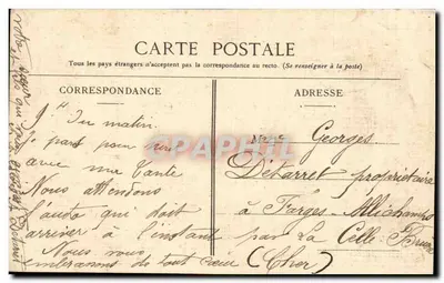 Montluçon — O Liceu — A. Poubel, Livreiro, Nova Cidade Gozci Montluçon — Verso