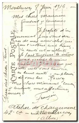 Montluçon — Rue de la République w dzień targowy — II — Rewers