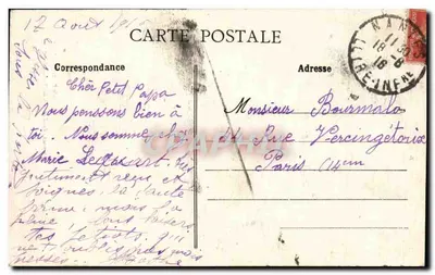 Chalians en zijn omgeving (Vendée) — Een groothandelster — Lib. Jehly-Poupin, Mortagne — Achterkant