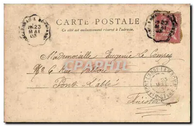 Donna in abito scuro e velo — Paimpolaise — Ed. Laussebat, Châteaudun — Verso