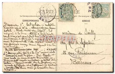 Vista tirada em Anzême, perto de Guéret — A. de Nussac, editor, Guéret — Verso