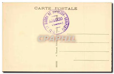 Berceau de Napoléon — Ajaccio, Corse — A. Tomasi — Verso