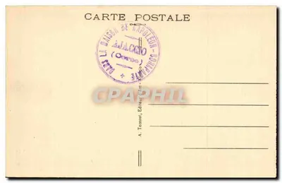 Estudio de trabajo de Carlo Buonaparte, padre de Napoleón — A. Tomasi — Reverso