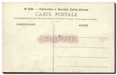 Bastia (Córsega) - Place St-Nicolas — Coleção J. Moretti, n°820 — Verso