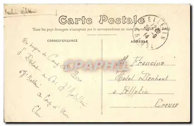 Camp de Avord (Cher) — Barracas e Capela — Editor E.M. B, n°24 — Verso