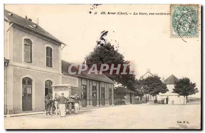 Avor (Cher) — A Estação, vista externa — Ch. E. L. Coleção
