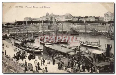 Royan: Port i Bulwar Thiers — Stara pocztówka n°26, wydawca nie widoczny